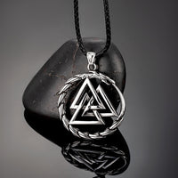 Stainless Steel Valknut/Jörmungandr Necklace