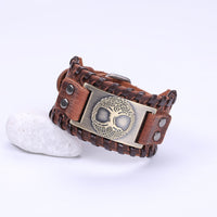 Leather Yggdrasil (Tree of Life) Wristband