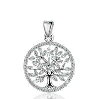 Beautiful Sterling Silver/CZ Yggdrasil (Tree of Life) Necklace