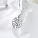 Beautiful Sterling Silver/CZ Yggdrasil (Tree of Life) Necklace