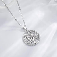 Beautiful Sterling Silver/CZ Yggdrasil (Tree of Life) Necklace