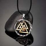 Stainless Steel Valknut/Jörmungandr Necklace