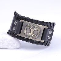 Leather Yggdrasil (Tree of Life) Wristband