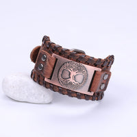 Leather Yggdrasil (Tree of Life) Wristband