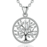 Beautiful Sterling Silver/CZ Yggdrasil (Tree of Life) Necklace