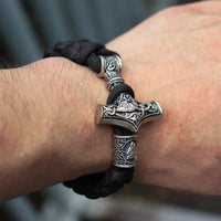 Mjölnir Braided Rope Bracelet