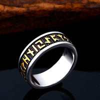 Stainless Steel Viking Runes Ring