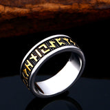 Stainless Steel Viking Runes Ring