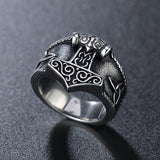 Mjölnir (Thor's Hammer)- Triquetra Ring