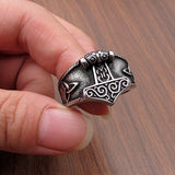 Mjölnir (Thor's Hammer)- Triquetra Ring