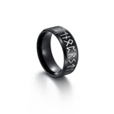 Stainless Steel Runes Ring