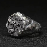 Stainless Steel Vegvisir(Viking Compass) Ring