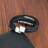 Leather/Stainless Steel Bracelet