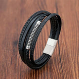 Leather/Stainless Steel Bracelet