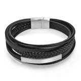 Leather/Stainless Steel Bracelet