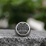 Stainless Steel Yggdrasil (Tree of Life)/Symbol Ring