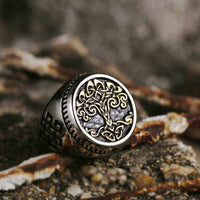 Stainless Steel Yggdrasil (Tree of Life)/Symbol Ring