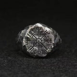 Stainless Steel Vegvisir(Viking Compass) Ring